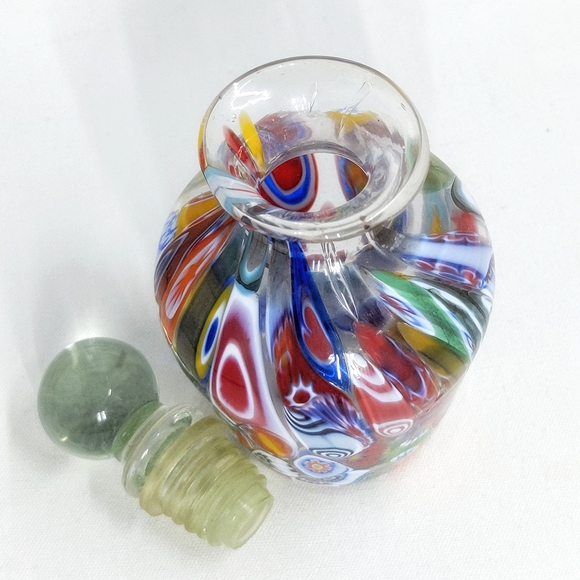 *SOLD* Murano Italy Millefiori Murinne glass decanter scent bottle - Picture 6 of 11